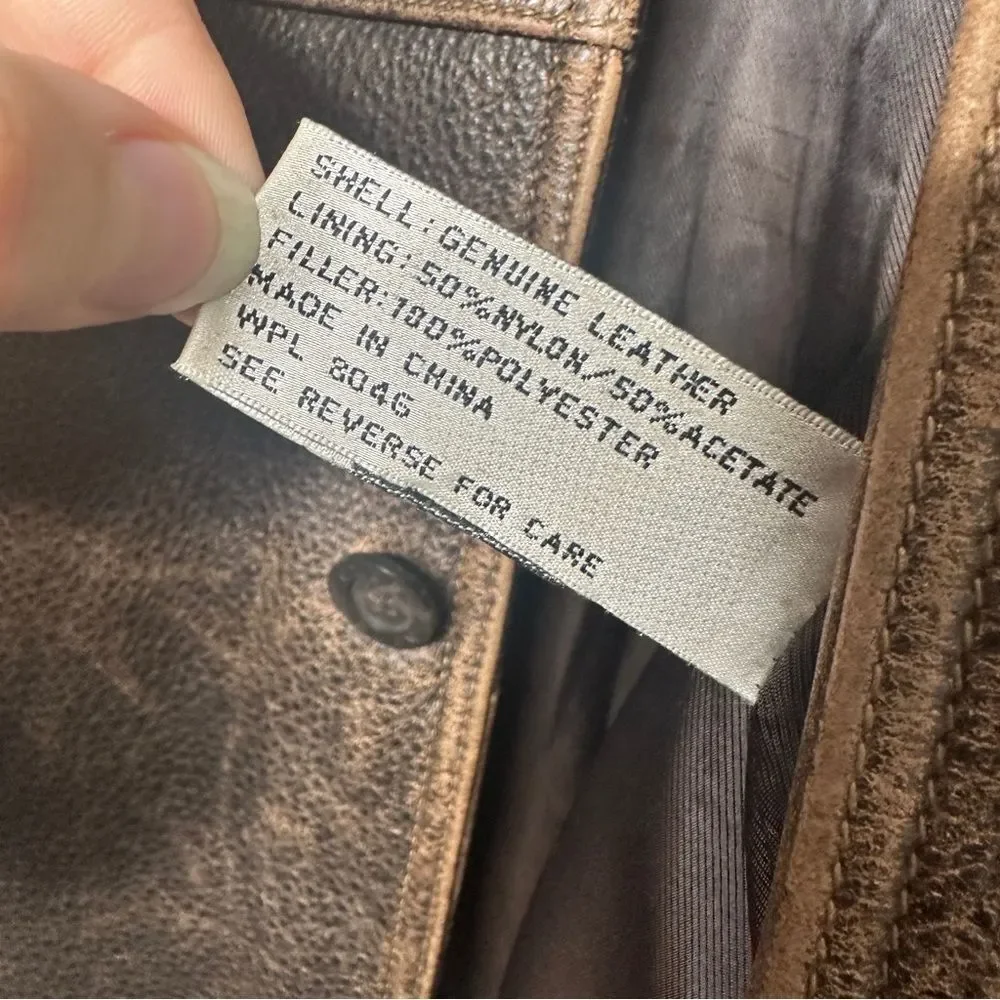 Club Room by Charter Club‎ Vintage 100% Genuine Leather Jacket